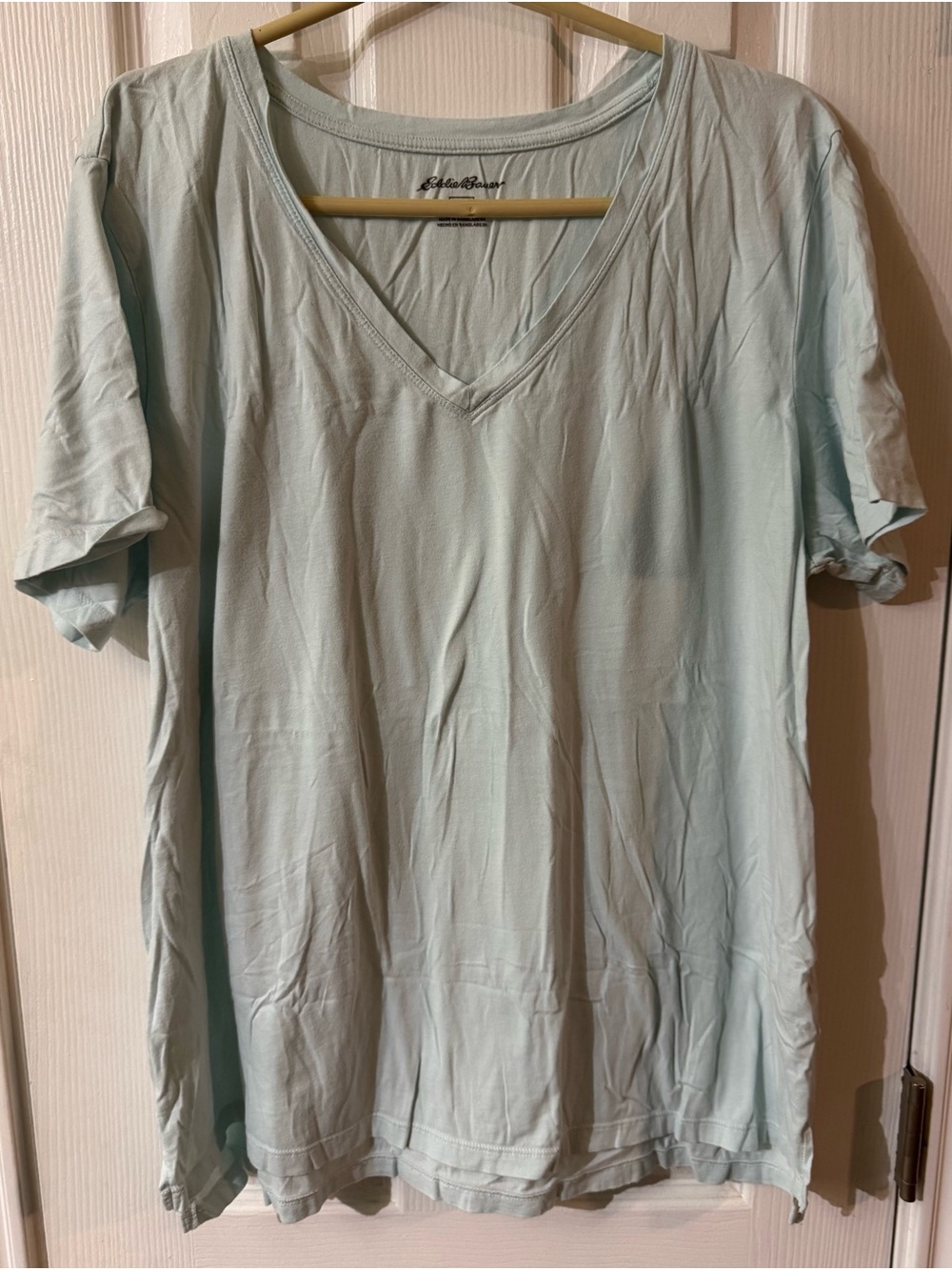 Light Mint V-Neck Tee